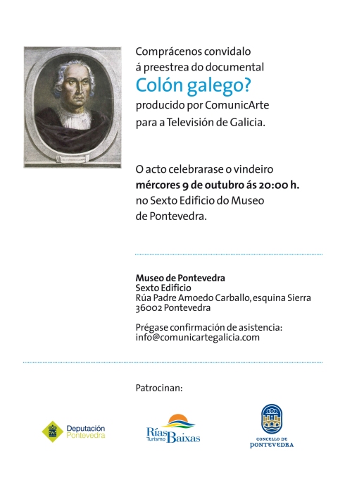 Invitación documental Colón galego?