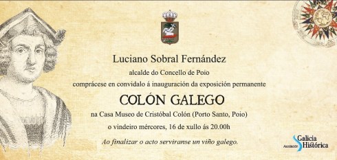 Cartel Exposición Colón galego